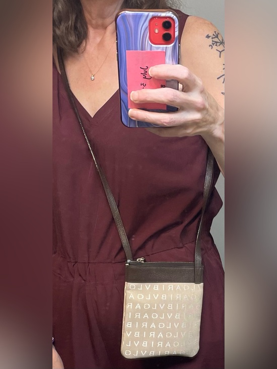 BVLGARI Handbags - Bvlgari Authentic Vintage Crossbody Bag in Lt. Brown/Cream Canvas,  Dark Leather